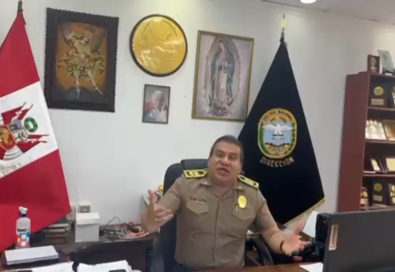 Il generale della Polizia Nazionale del Perú,  Oscar Arriola Delgado